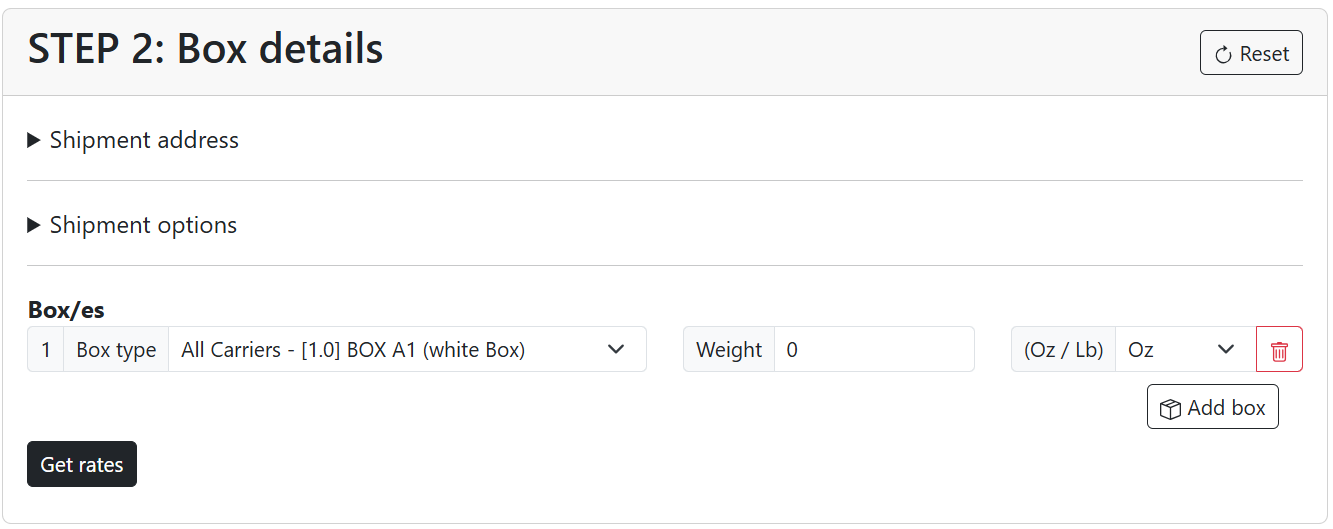 Shipping portal quick ship address
